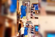 MS Dhoni alongside Kamlesh Nagarkoti and his family (Image via Instagram-@kl_nagarkoti_5_)